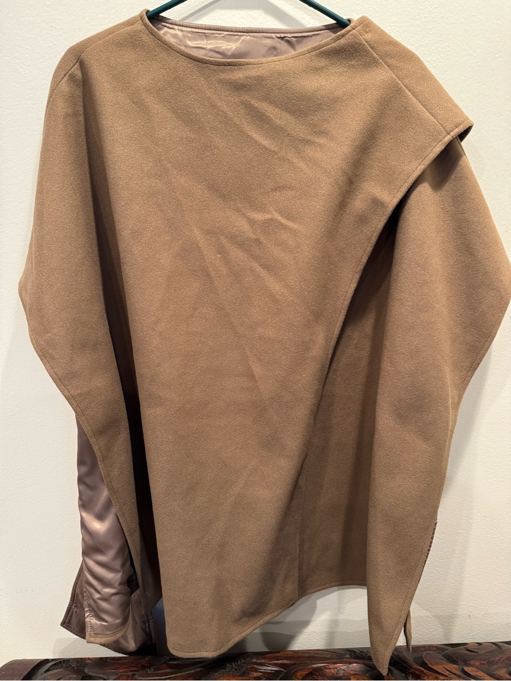 Commense Camel/Tan Draped Cape Coat